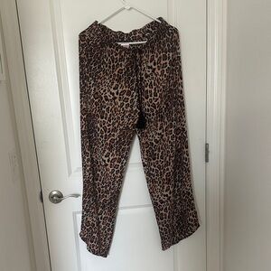 Serra Leopard Print Wide Leg Pants